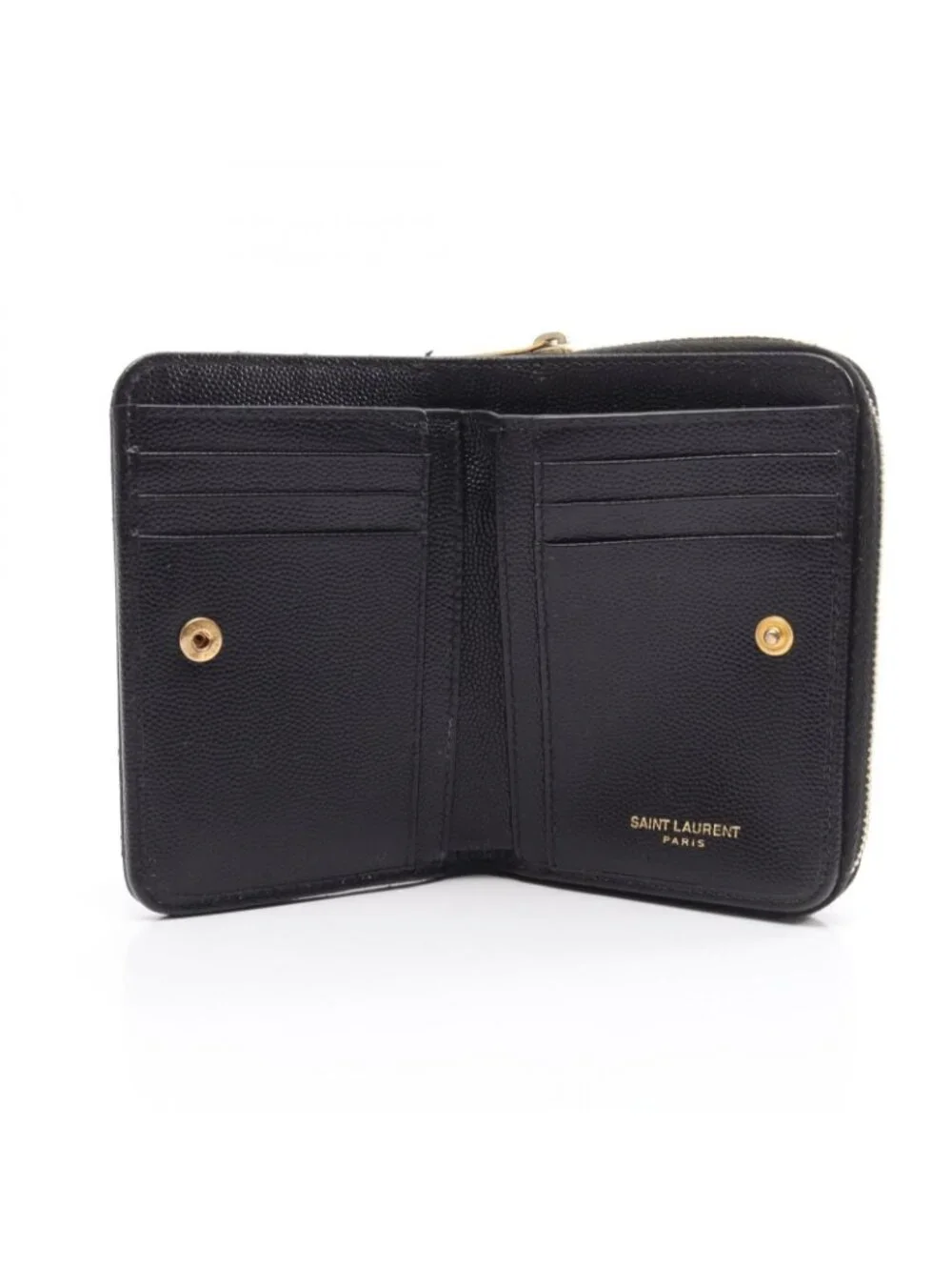 Saint Laurent Paris Bifold Wallet Monogram Black Leather